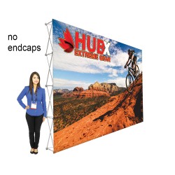 15ft W X 89" or 10ft H RPL Fabric Pop Up Display - Straight Graphic Package