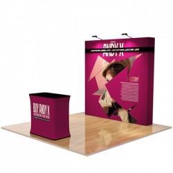 8 ft. Fabric Pop Up Display - 89"h Straight Graphic Package